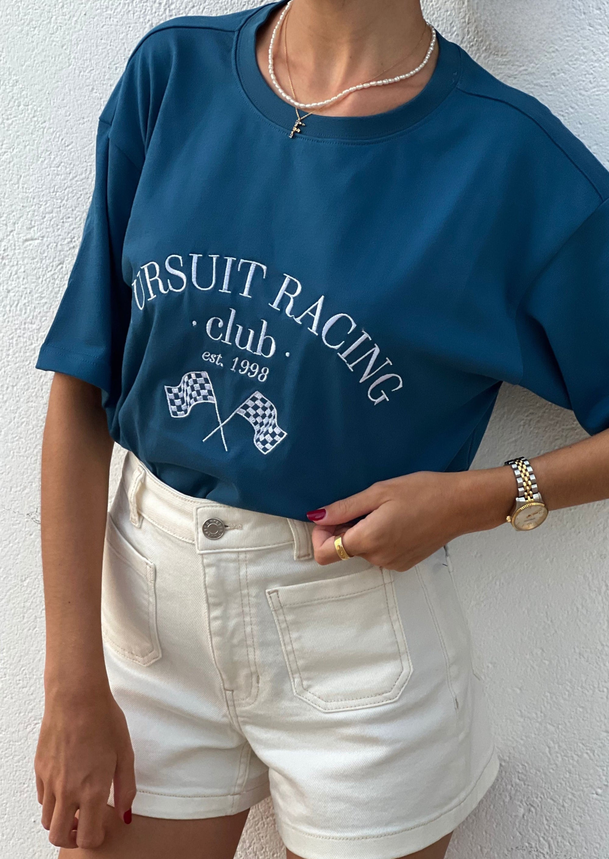 RACING TEE - AZUL