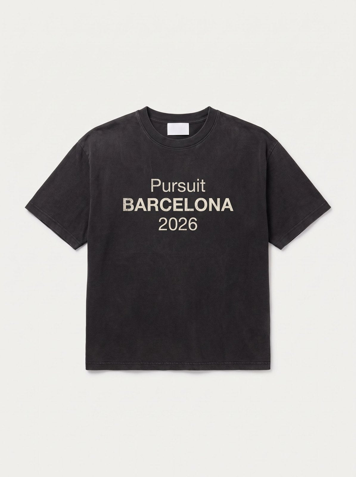 packshot Camiseta Pursuit Barcelona 2026 · Negro lavado