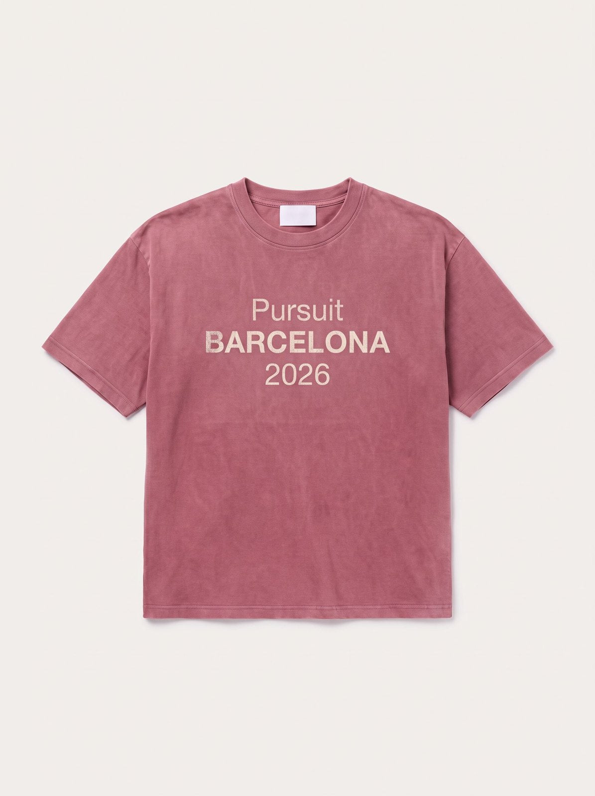 packshot Camiseta Pursuit Barcelona 2026 · Rosa lavado