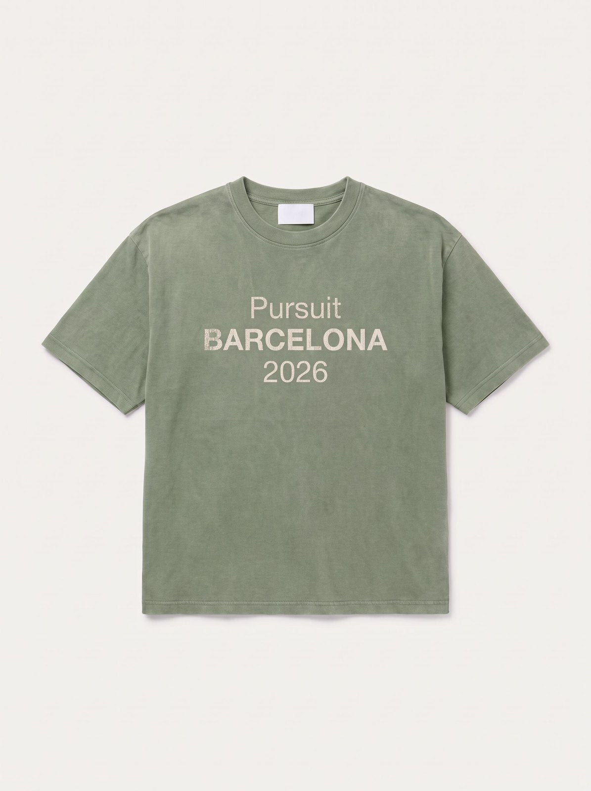 packshot Camiseta Pursuit Barcelona 2026 · Verde lavado
